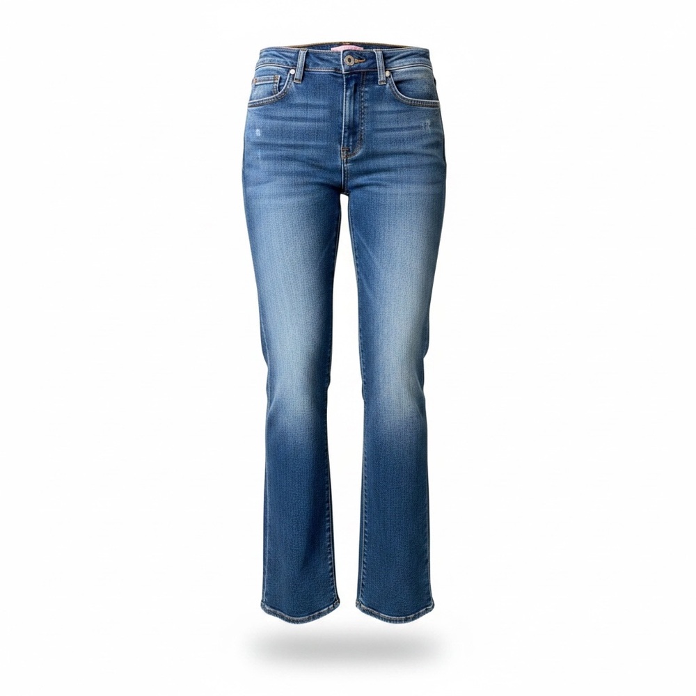 Judy Blue Light-Mid Blue Straight Leg Jeans